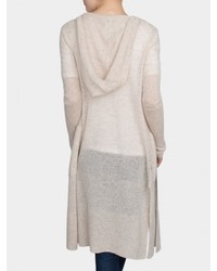 White + Warren Cashmere Hooded Long Cardigan