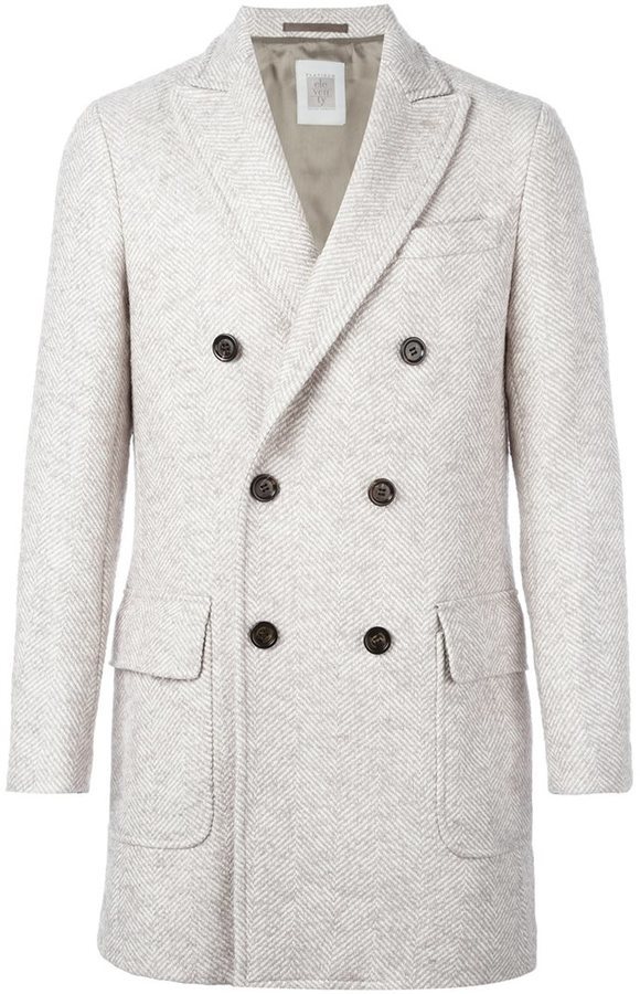Eleventy Double Breasted Coat, $823 | farfetch.com | Lookastic
