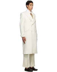 Casablanca Off White Double Breasted Metropole Coat