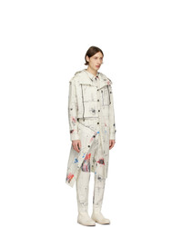 Isabel Benenato Off White Hooded Coulisse Coat