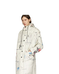 Isabel Benenato Off White Hooded Coulisse Coat