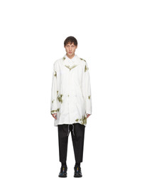Fumito Ganryu White Lapelled Modern Coat