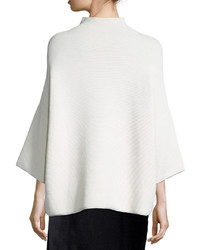 The Row Argena Funnel Neck Knit Sweater Off White