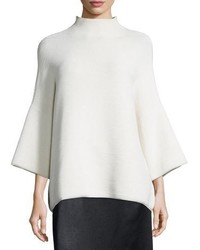 The Row Argena Funnel Neck Knit Sweater Off White