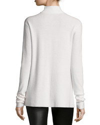 A.L.C. Caro Open Front Wool Pullover Sweater White