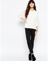 Asos Collection Chunky Sweater In Cotton With Stitch Detail