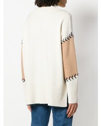Chinti & Parker Contrast Stitch Panelled Sweater