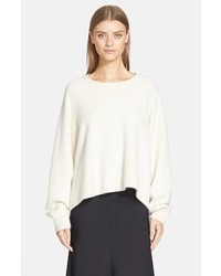 Tibi Cozy Combo Oversize Cashmere Silk Sweater
