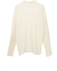 Tibi Ivory Oversized Cozy Alpaca Sweater