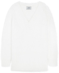 Prada Oversized Angora Blend Sweater White