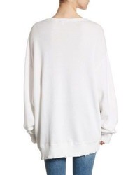 R 13 R13 Kurt Cobain Oversized Fit Cotton Sweatshirt