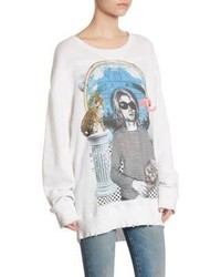 R 13 R13 Kurt Cobain Oversized Fit Cotton Sweatshirt
