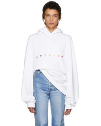 Vetements White Oversized Sweater Hoodie