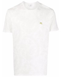 Etro Embroidered Logo Cotton T Shirt
