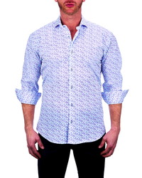 Maceoo Einstein Paisley Stretch Button Up Shirt