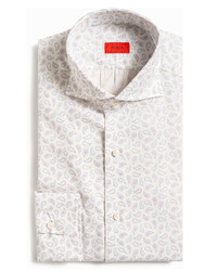 Isaia Paisley Print Button Up Shirt