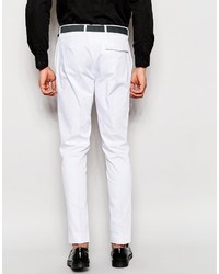 Asos Brand Skinny Smart Pants In Cotton Sateen
