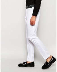 Asos Brand Skinny Smart Pants In Cotton Sateen