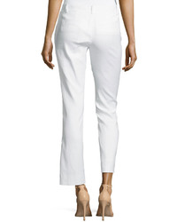 Diane von Furstenberg Center Seam Ankle Slim Pants White
