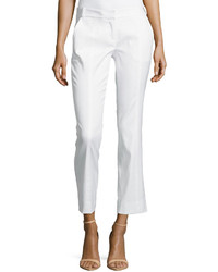 Diane von Furstenberg Center Seam Ankle Slim Pants White