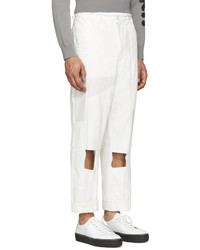 Comme des Garcons Comme Des Garons Shirt White Corduroy Panelled Trousers