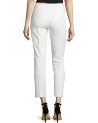 See by Chloe Jacquard Patch Pocket Ankle Pants White