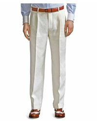 Brooks Brothers Madison Fit Pleat Front Classic Gabardine Trousers