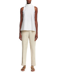 The Row Mapion Straight Leg Ankle Pants Pearl
