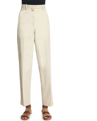 The Row Mapion Straight Leg Ankle Pants Pearl