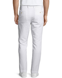 Michael Kors Michl Kors Flat Front Linen Trousers White