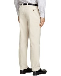 Brooks Brothers Plain Front Cream Corduroy Trousers