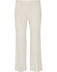 The Row Seloc Cropped Stretch Cotton Straight Leg Pants Off White