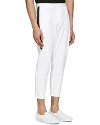 DSQUARED2 White Cotton Cropped Trousers