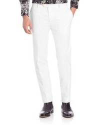 Etro White Jacquard Trousers