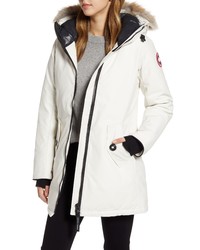Canada Goose Rosemont Arctic Tech 625 Fill Power Down Parka With Genuine Coyote