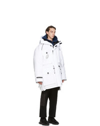 Juun.J White Canada Goose Edition Down Expedition Parka