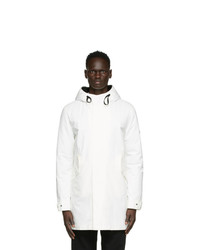 Yves Salomon Army White Down And Shearling Bachette Parka