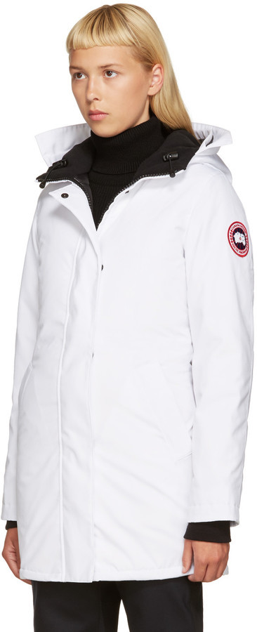 Canada goose victoria outlet parka white