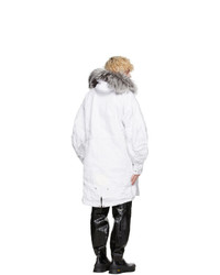Mr and Mrs Italy White Nick Wooster Edition Crinkled Parka