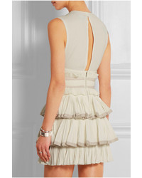 Isabel Marant Glory Ruffled Cotton Gauze Mini Dress Ecru