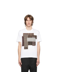 Junya Watanabe White And Red Cotton Patchwork T Shirt