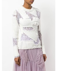 Preen by Thornton Bregazzi Patchwork Knit And Lace Sweater