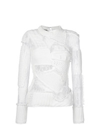 Preen by Thornton Bregazzi Patchwork Knit And Lace Sweater