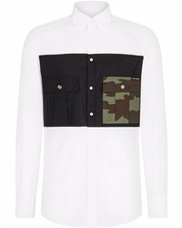 Dolce & Gabbana Contrast Camouflage Pocket Shirt