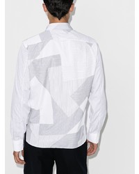 Neil Barrett Patchwork Stripe Pattern Shirt