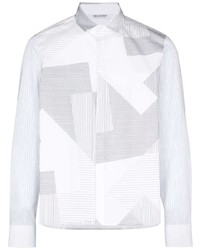 Neil Barrett Patchwork Stripe Pattern Shirt