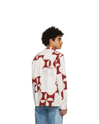 Bode Red Bow Tie Quilt Shirt