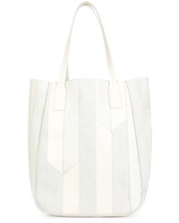 White Patchwork Tote Bag