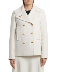 Valentino Fitted Wool Peacoat