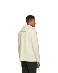 Herno White Wool Thick Coat